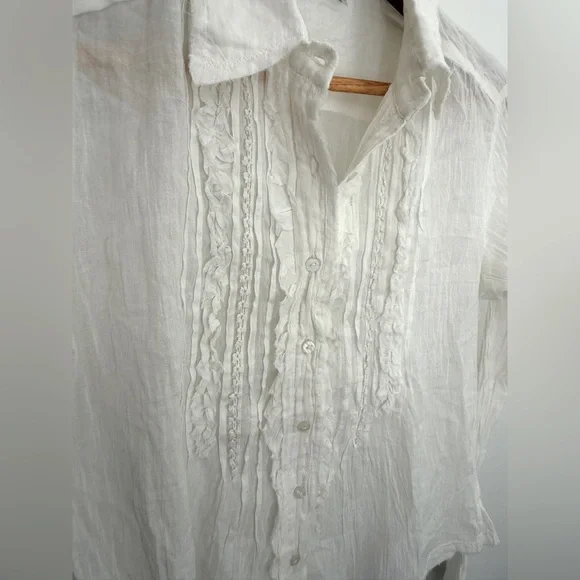 Drew tuxedo Shirt NWOT optic white - Picture 3 of 8